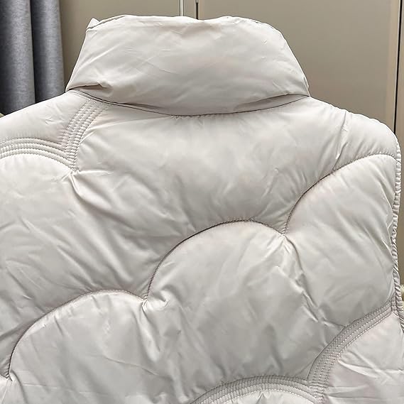 women's warm quilted puffer vest sleeveless winter jacket