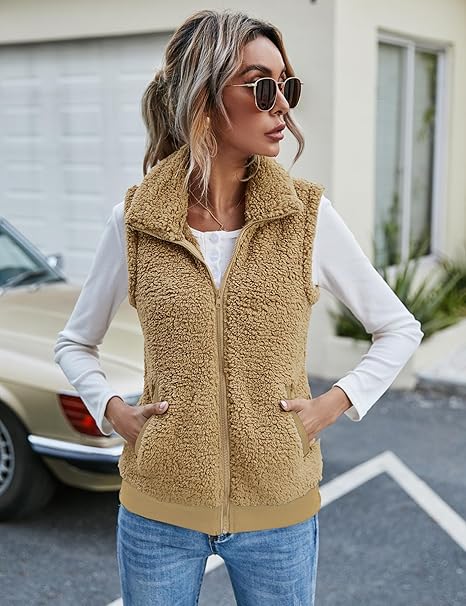 Teddy Fleece Gilet for Women