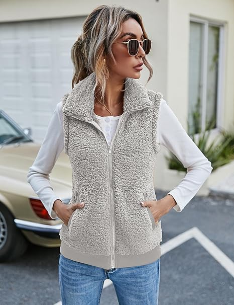 Teddy Fleece Gilet for Women