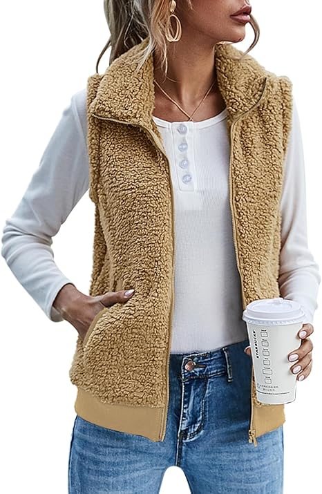 Teddy Fleece Gilet for Women