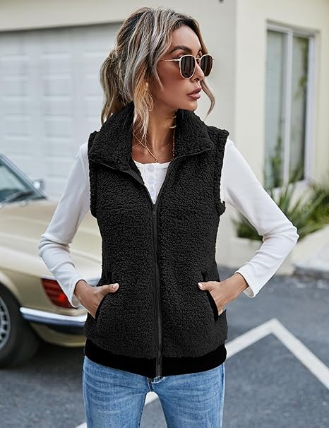 Teddy Fleece Gilet for Women